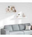 vidaXL Floating Wall Shelves 2 pcs High Gloss White 80x23,5x3,8 cm MDF