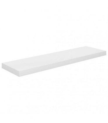 vidaXL Floating Wall Shelf High Gloss White 90x23,5x3,8 cm MDF