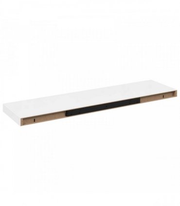 vidaXL Floating Wall Shelves 2 pcs High Gloss White 90x23,5x3,8 cm MDF