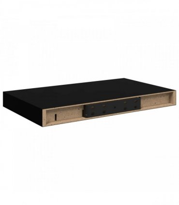 vidaXL Floating Wall Shelves 4 pcs High Gloss Black 40x23.5x3.8 cm MDF
