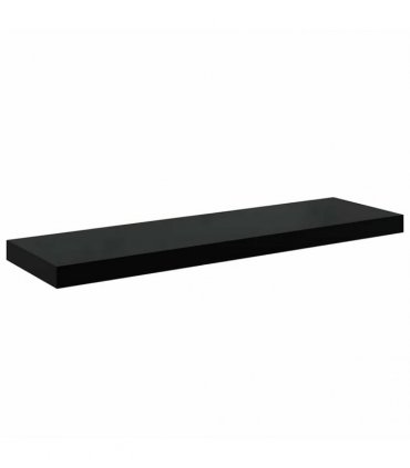 vidaXL Floating Wall Shelf High Gloss Black 80x23,5x3,8 cm MDF