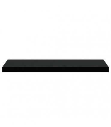 vidaXL Floating Wall Shelf High Gloss Black 80x23,5x3,8 cm MDF