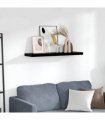 vidaXL Floating Wall Shelf High Gloss Black 90x23,5x3,8 cm MDF