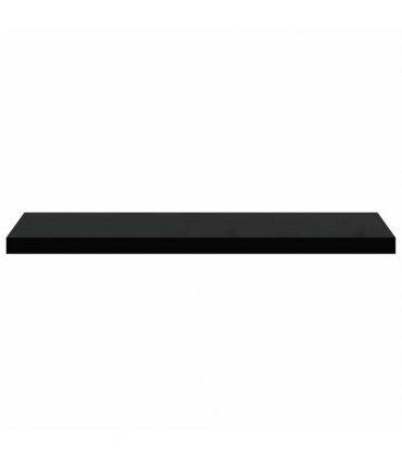 vidaXL Floating Wall Shelf High Gloss Black 90x23,5x3,8 cm MDF