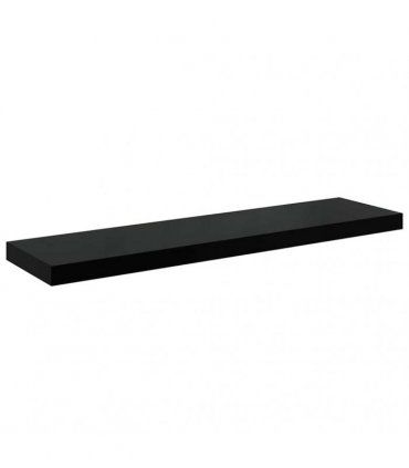 vidaXL Floating Wall Shelves 2 pcs High Gloss Black 90x23,5x3,8 cm MDF