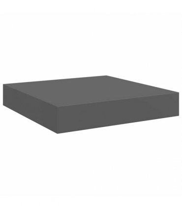 vidaXL Floating Wall Shelves 4 pcs High Gloss Grey 23x23,5x3,8 cm MDF