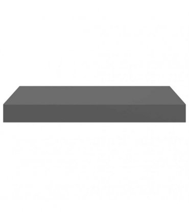 vidaXL Floating Wall Shelves 4 pcs High Gloss Grey 40x23.5x3.8 cm MDF