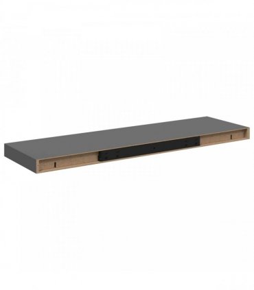 vidaXL Floating Wall Shelves 4 pcs High Gloss Grey 80x23,5x3,8 cm MDF