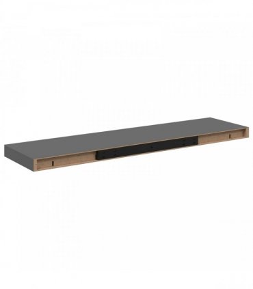 vidaXL Floating Wall Shelves 4 pcs High Gloss Grey 90x23,5x3,8 cm MDF