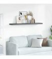 vidaXL Floating Wall Shelf High Gloss Grey 120x23,5x3,8 cm MDF