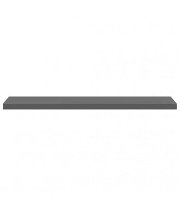 vidaXL Floating Wall Shelf High Gloss Grey 120x23,5x3,8 cm MDF