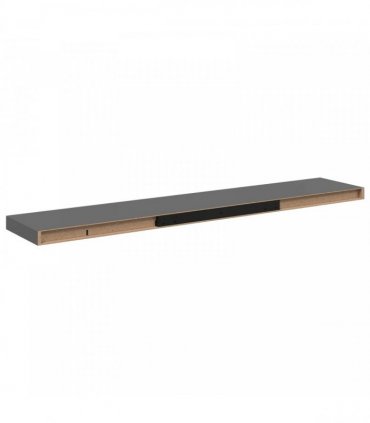 vidaXL Floating Wall Shelves 2 pcs High Gloss Grey 120x23,5x3,8 cm MDF