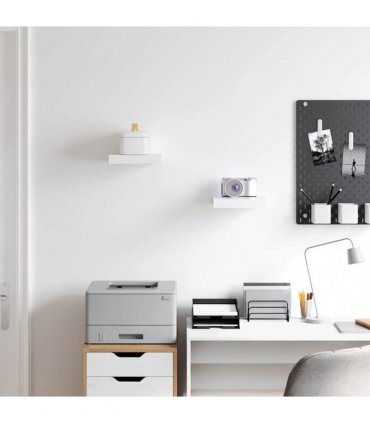 vidaXL Floating Wall Shelves 2 pcs White 23x23,5x3,8 cm MDF