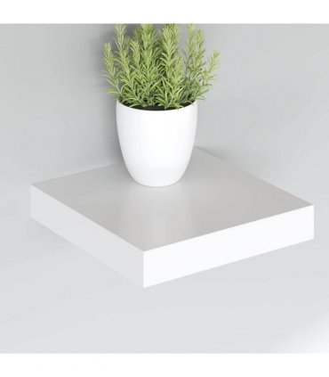 vidaXL Floating Wall Shelves 2 pcs White 23x23,5x3,8 cm MDF