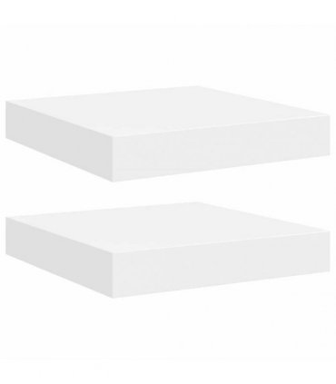 vidaXL Floating Wall Shelves 2 pcs White 23x23,5x3,8 cm MDF