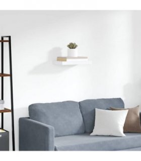 vidaXL Floating Wall Shelf White 40x23.5x3.8 cm MDF