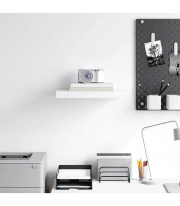 vidaXL Floating Wall Shelf White 40x23.5x3.8 cm MDF