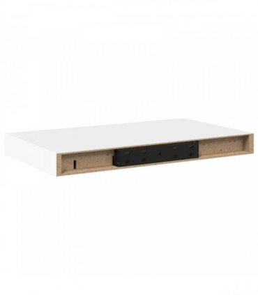 vidaXL Floating Wall Shelves 2 pcs White 40x23.5x3.8 cm MDF