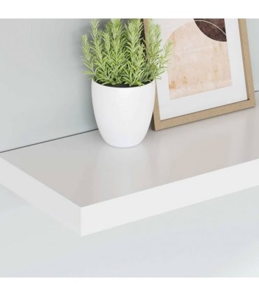vidaXL Floating Wall Shelf White 50x23.5x3.8 cm MDF