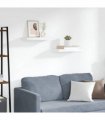 vidaXL Floating Wall Shelves 2 pcs White 50x23.5x3.8 cm MDF