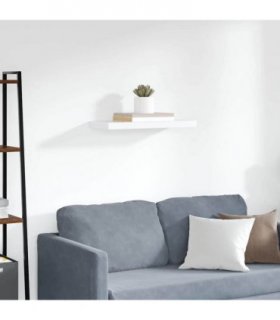 vidaXL Floating Wall Shelf White 60x23,5x3,8 cm MDF