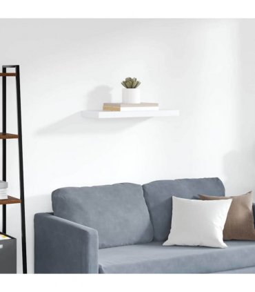 vidaXL Floating Wall Shelf White 60x23,5x3,8 cm MDF