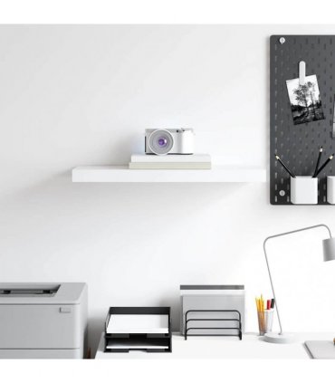 vidaXL Floating Wall Shelf White 60x23,5x3,8 cm MDF