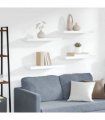 vidaXL Floating Wall Shelves 4 pcs White 60x23,5x3,8 cm MDF
