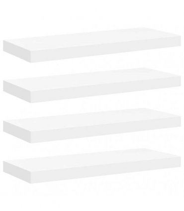 vidaXL Floating Wall Shelves 4 pcs White 60x23,5x3,8 cm MDF