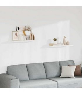 vidaXL Floating Wall Shelves 2 pcs White 80x23,5x3,8 cm MDF