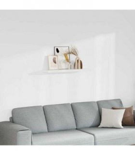 vidaXL Floating Wall Shelf White 90x23,5x3,8 cm MDF