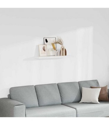 vidaXL Floating Wall Shelf White 90x23,5x3,8 cm MDF