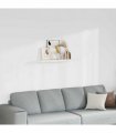vidaXL Floating Wall Shelf White 90x23,5x3,8 cm MDF
