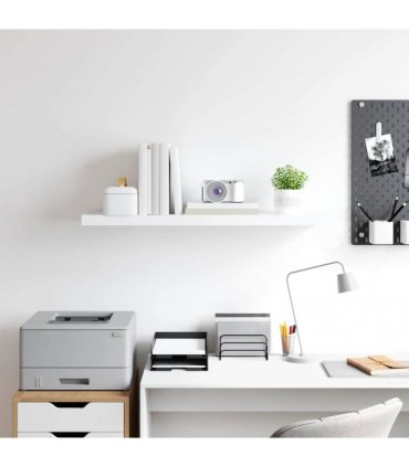 vidaXL Floating Wall Shelf White 90x23,5x3,8 cm MDF