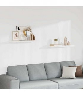 vidaXL Floating Wall Shelves 2 pcs White 90x23,5x3,8 cm MDF