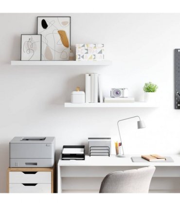 vidaXL Floating Wall Shelves 2 pcs White 90x23,5x3,8 cm MDF