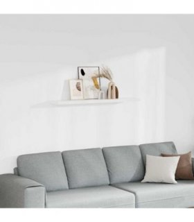 vidaXL Floating Wall Shelf White 120x23,5x3,8 cm MDF