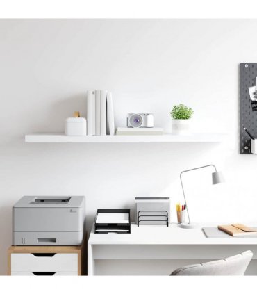 vidaXL Floating Wall Shelf White 120x23,5x3,8 cm MDF