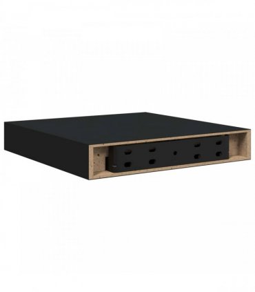 vidaXL Floating Wall Shelves 2 pcs Black 23x23,5x3,8 cm MDF