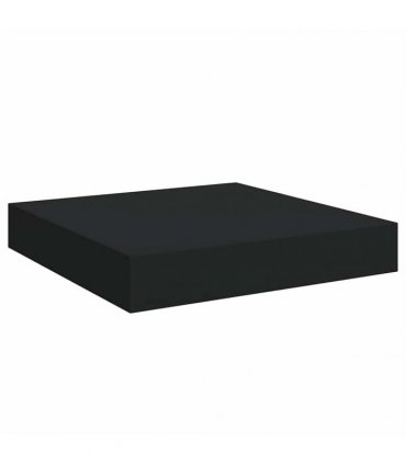 vidaXL Floating Wall Shelves 4 pcs Black 23x23,5x3,8 cm MDF