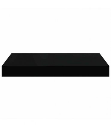 vidaXL Floating Wall Shelves 4 pcs Black 40x23.5x3.8 cm MDF