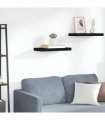 vidaXL Floating Wall Shelf Black 50x23.5x3.8 cm MDF