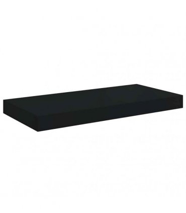vidaXL Floating Wall Shelves 2 pcs Black 50x23.5x3.8 cm MDF
