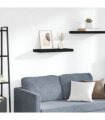 vidaXL Floating Wall Shelf Black 60x23,5x3,8 cm MDF