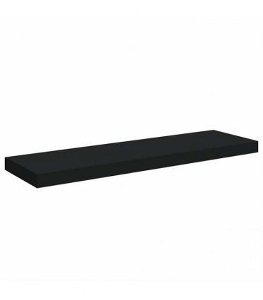vidaXL Floating Wall Shelves 2 pcs Black 80x23,5x3,8 cm MDF