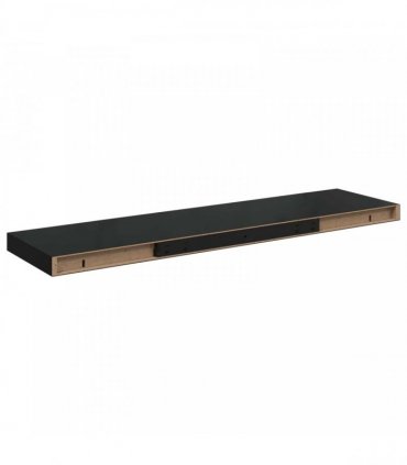 vidaXL Floating Wall Shelves 4 pcs Black 90x23,5x3,8 cm MDF