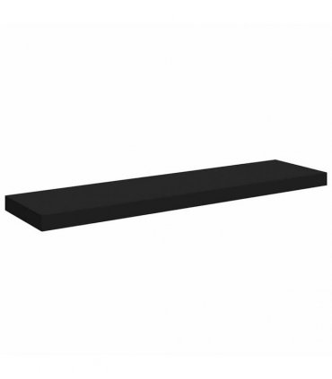 vidaXL Floating Wall Shelves 4 pcs Black 90x23,5x3,8 cm MDF