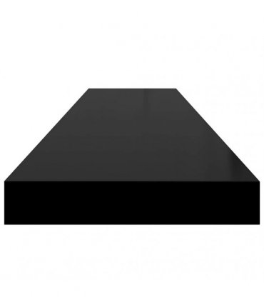 vidaXL Floating Wall Shelf Black 120x23,5x3,8 cm MDF