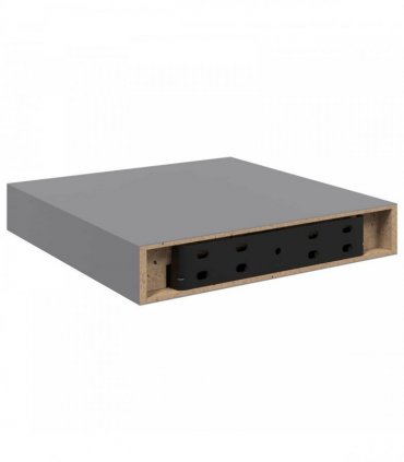 vidaXL Floating Wall Shelves 4 pcs Grey 23x23,5x3,8 cm MDF