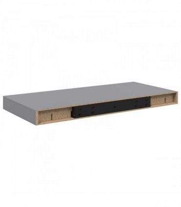 vidaXL Floating Wall Shelves 4 pcs Grey 50x23.5x3.8 cm MDF